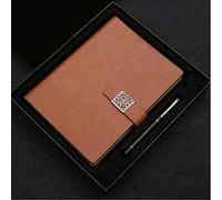 XAoSCd Quaderno Business In Pelle Di Pecora, 9,1 * 6,8 Pollici, Copertina Rigida, Formato A5, 160 Pagine, Diario, Copertina Rigida, Carta A Righe, Confezione Regalo,XADCQW70290