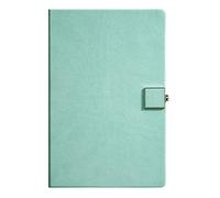 XAoSCd Quaderno Classico A Righe A5 In Similpelle, Con Fibbia Magnetica Quadrata In Metallo Argentato, Per Lavoro, Ufficio, Impiegati, Studenti,XADCQW70582-Green