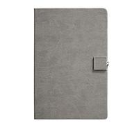 XAoSCd Quaderno Classico A Righe A5 In Similpelle, Con Fibbia Magnetica Quadrata In Metallo Argentato, Per Lavoro, Ufficio, Impiegati, Studenti,XADCQW70582-Grey