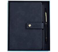 XAoSCd Quaderno Classico Spesso Con Anello Per Penna - Quaderno Con Copertina Rigida A5, Con Scatola Regalo, Con Barra Segnalibro, Grande Capacità, 240 Pagine,XADCQW70531-Black