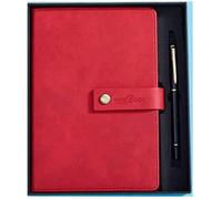 XAoSCd Quaderno Classico Spesso Con Anello Per Penna - Quaderno Con Copertina Rigida A5, Con Scatola Regalo, Con Barra Segnalibro, Grande Capacità, 240 Pagine,XADCQW70531-Red