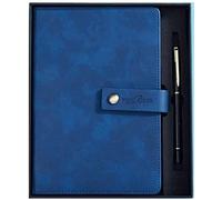 XAoSCd Quaderno Classico Spesso Con Anello Per Penna - Quaderno Con Copertina Rigida A5, Con Scatola Regalo, Con Barra Segnalibro, Grande Capacità, 240 Pagine,XADCQW70531-Blue
