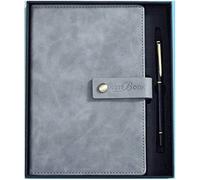 XAoSCd Quaderno Classico Spesso Con Anello Per Penna - Quaderno Con Copertina Rigida A5, Con Scatola Regalo, Con Barra Segnalibro, Grande Capacità, 240 Pagine,XADCQW70531-Grey