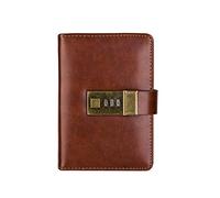 XAoSCd Quaderno Con Blocco, Mini Diario Regalo Retrò Multifunzionale Portatile Con Protezione Con Blocco Password, Quaderno Con Riga Orizzontale,XADCQW70594