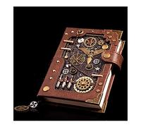 XAoSCd Quaderno Con Copertina Rigida, Confezione Regalo, Diario, Blocco Note, Album Da Disegno, Per Scrivere In Viaggio, Carta Bianca, Ciondolo Retrò, Stile Steampunk. Diario,XADCQW70095