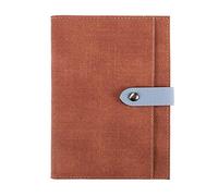 XAoSCd Quaderno Di Scrittura In Pelle A5 - Blocco Note Giornaliero Rilegato In Vera Pelle Per Uomini E Donne, Carta A Righe, Diario Creativo Portatile In Formato A5,XADCQW70016-Brown