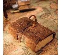 XAoSCd Quaderno In Pelle Fatto A Mano, Diario Di Viaggio Vintage Spesso, Carta Kraft, Blocco Note Con Cravatta E Corda,XADCQW70031