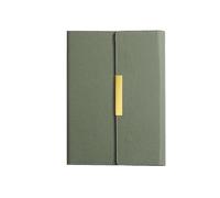 XAoSCd Quaderno In Pelle, Quaderno A Tripla Piega, Quaderno Aziendale,XADCQW70758-Svart-212-155MM