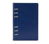 XAoSCd Quaderno Multifunzionale In Pelle Pu, Formato A6, Quaderno A Fogli Mobili, Blocco Note Retrò Creativo, Cancelleria Per Ufficio, Quaderno A6, Carta Spessa Di Alta Qualità,Blue