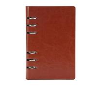 XAoSCd Quaderno Multifunzionale In Pelle Pu, Formato A6, Quaderno A Fogli Mobili, Blocco Note Retrò Creativo, Cancelleria Per Ufficio, Quaderno A6, Carta Spessa Di Alta Qualità,Brown