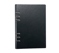 XAoSCd Quaderno Multifunzionale In Pelle Pu, Formato A6, Quaderno A Fogli Mobili, Blocco Note Retrò Creativo, Cancelleria Per Ufficio, Quaderno A6, Carta Spessa Di Alta Qualità,Black