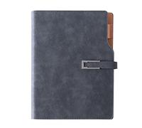 XAoSCd Quaderno Multifunzione In Pelle Pu Con Fibbia Retrò, Quaderno A Fogli Mobili, Blocco Note Sub-Business, Raccoglitore Staccabile, Diario Semplice, 100 Fogli/200 Pagine, Fo,XADCQW70039