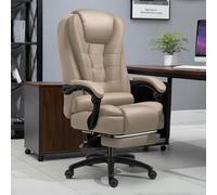 XAoSCd Sedia Da Gioco per Adulti Boss Sedia Da Lavoro con Ruote Sedia Da Ufficio Esecutivo In Cuoio, Sedie con Schienale Alto per Soggiorno, Schienale Per Sedia Comput,Khaki/B