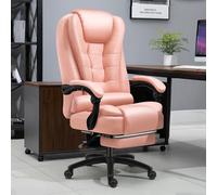 XAoSCd Sedia Da Gioco per Adulti Boss Sedia Da Lavoro con Ruote Sedia Da Ufficio Esecutivo In Cuoio, Sedie con Schienale Alto per Soggiorno, Schienale Per Sedia Comput,Pink/B