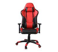 XAoSCd Sedia da gioco professionale regolabile per e-sport, sedia da ufficio per computer, sedia girevole ergonomica per casa, reclinabile a 150°, rossa morbida e confortevole, rosso