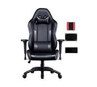 XAoSCd Sedia da gioco regolabile con schienale alto e schienale reclinabile, supporto per la vita con piedini in nylon, braccioli in fibra di carbonio, pannello a prova di esplosione, cuscino