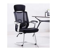 XAoSCd Sedia da ufficio Sedia da computer Sedia da gioco Sedia da ufficio esecutivo, braccioli fissi in rete reclinabile per la casa, piedini in acciaio ad arco, morbida e confortevole,