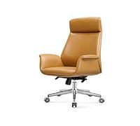 XAoSCd Sedie da ufficio Boss Sedie da ufficio Sedia da ufficio ergonomica Computer Imbottito a strati Cuscini Corpo Sagomato Zona lombare Base nera Per perseguire la felicità,