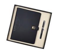 XAoSCd Set Di Quaderni A Fogli Mobili In Similpelle Con Anima Interna Sostituibile, Regalo Aziendale3,XADCQW70732-Svart-208 * 142mm