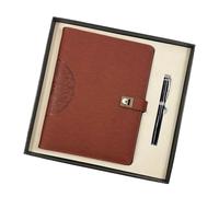 XAoSCd Set Di Quaderni A Fogli Mobili In Similpelle Con Anima Interna Sostituibile, Regalo Aziendale3,XADCQW70732-Grey-208 * 142mm