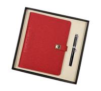XAoSCd Set Di Quaderni A Fogli Mobili In Similpelle Con Anima Interna Sostituibile, Regalo Aziendale3,XADCQW70732-Rosso-208 * 142mm