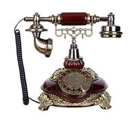 XAoSCd Telefono Antico, Telefono Europeo, Telefono Americano, Telefono Fisso Per Casa E Ufficio, Telefono Retrò Antico, Linea Fissa, Galvanica Impermeabile Ad Alta Temperatura (Rosso-B)