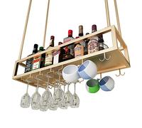 XAoSCd Unità Bar Sospesa A Soffitto, Portabottiglie Da Soffitto, Portabottiglie Da Soffitto Per Vino, Portabottiglie Da Bar Vintage Industriale, Portabicchieri Da Vino Sottope,Onecolor-140x25x21cm
