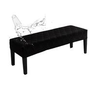 xapuo Copertura Per Panca Impermeabile A Completa,Elastica A Motivo Foglia-Adattamento Universale Per Panche Da Sala Pranzo,Pianoforte E Ingresso(Black,1pcs)