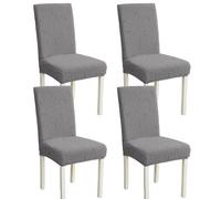 xapuo Rivestimenti per Sedie Elastici - Tessuto Jacquard Spesso, Bordo Elastico, Opzioni Multi-Colore per Casa e Sala da Pranzo(Dark Gray,4pcs)