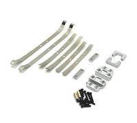 XAQRYQO Accessori Auto RC per MN82 per LC79 Ammortizzatore Posteriore Metallo Molle A Balestra E Staffa di Montaggio del Sedile Fisso Set 1/12 RC Auto Parti Aggiornamento Accessori Modifica(Silver)
