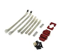 XAQRYQO Accessori Auto RC per MN82 per LC79 Ammortizzatore Posteriore Metallo Molle A Balestra E Staffa di Montaggio del Sedile Fisso Set 1/12 RC Auto Parti Aggiornamento Accessori Modifica(Red)