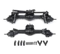 XAQRYQO ASSE in Metallo RC per Axial per SCX10 II 90028 1/10 Accessori Auto RC per Rock Crawler, Assale Anteriore E Posteriore Dritto Completo(1set)