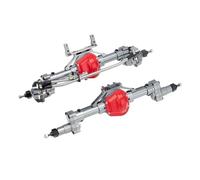 XAQRYQO ASSE in Metallo RC per Axial SCX10 I II 90046 90047 Set Assale Anteriore E Posteriore in Metallo CNC Parti di Aggiornamento per Auto da 1/10 RC per Rock Crawler(Silver)