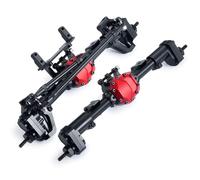 XAQRYQO ASSE in Metallo RC per Axial SCX10 II 90046 90047 1/10 RC Crawler Truck Car Portal Axle Parti di Aggiornamento Dell'asse Anteriore E Posteriore in Metallo CNC(Rear And Front)