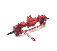 XAQRYQO ASSE in Metallo RC per FMS per FCX24 per Xiaoqi per Crusher 1/24 rc Car Parts Aggiornamento in Metallo Anteriore Posteriore Portale Ponte Assale Differenziale Gruppo(Red,Front)