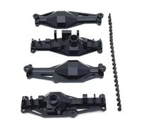 XAQRYQO ASSE in Metallo RC per MJX per Hyper Go H12Y + 1/12 RC Crawler Car Parti di Aggiornamento Alloggiamento Dell'asse Anteriore Posteriore in Lega Alluminio Accessori(Black,Front And Rear)