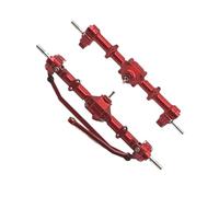 XAQRYQO ASSE in Metallo RC per MN168 Assale Anteriore E Posteriore in Metallo Adattatore Esagonale per Ruota da 12 Mm Parti di Aggiornamento per Auto RC 1/12 Accessori(Red)