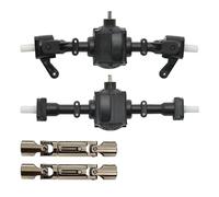XAQRYQO ASSE in Metallo RC per WPL 4WD rc Car Upgrade Metal Gear Solid Assale Anteriore Posteriore con 1 Set di Pezzi Ricambio per Gruppo