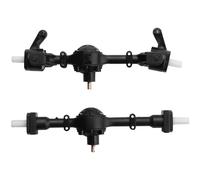 XAQRYQO ASSE in Metallo RC per WPL B1 B14 B24 C14 C24 C34 C44 2 Pezzi Ponte Assale Anteriore Posteriore in Plastica Ingranaggi in Metallo 1/16 di Ricambio per Auto RC