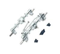 XAQRYQO ASSE in Metallo RC per WPL C14 C24 C34 B14 B24 rc Car Upgrade Parts Kit di Montaggio Differenziale Anteriore in Metallo per Ponte A Portale Posteriore(Silver)