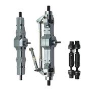 XAQRYQO ASSE in Metallo RC per WPL C74 C14 C24 C34 C54 B14 B24 1/10 1/16 rc Car Assale Anteriore Posteriore in Metallo E Albero Motore Set Braccio Servo Accessori di Aggiornamento(Gray)