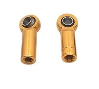 XAQRYQO Asta Sterzo RC Aggiornamento in Metallo Filo Positivo Inverso 2PCS Lunghezza 18mm Foro 2.5mm Spessore 7mm Tirante Fibbia A Sfera per Parti di Automobili RC(Yellow)