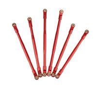 XAQRYQO Asta Sterzo RC per AXIAL per RBX10 per Ryft 1/10 RC Crawler Parti di Aggiornamento Accessori 6 Pezzi Asta Collegamento in Metallo Pull Rod Set(Red)