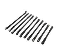 XAQRYQO Asta Sterzo RC per Axial SCX10 II 90046 1/10 RC Crawler Auto Aggiornamenti Accessori Parti 10 Pz/Set Set di Collegamenti in Metallo estremità Asta in Plastica