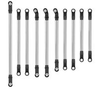 XAQRYQO Asta Sterzo RC per Axial SCX10 II AXI90075 per UMG10 1/10 RC Parti di Automobili 10 Pz/Set Collegamento in Acciaio Asta con estremità A Sfera in Plastica