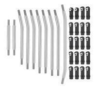 XAQRYQO Asta Sterzo RC per Element per Enduro 1/10 RC Auto Parti di Aggiornamento 10 Pz/Set Acciaio Superiore Inferiore Sospensione Asta Collegamento Kit