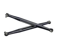 XAQRYQO Asta Sterzo RC per TRAXXAS per X-MAXX per WideMaxx 8S per XRT 1/6 RC Auto Parti di Aggiornamento 2 Pezzi Puntali in Metallo Collegamenti Asta Collegamento da 202 Mm(Black)