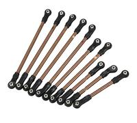 XAQRYQO Asta Sterzo RC per Trxs TRX-4 1/10 RC Crawler 324mm Interasse 10 Pz/Set Metallo Smontato Set di Collegamento Asta Plastica estremità Auto