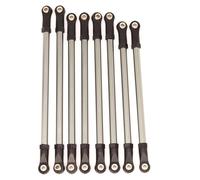 XAQRYQO Auto RC Tiranti per Axial per SCX10 1/10 rc Car Crawler Parti di Aggiornamento 313MM Interasse 8 Pezzi Barra Collegamento Lega Alluminio Kit Non Assemblato(Silver)