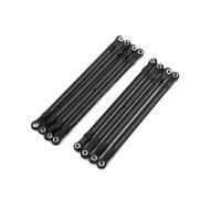 XAQRYQO Auto RC Tiranti per AXIAL per SCX10 90046 per TRX4 Parti per Auto Cingolate RC 1/10 Set di Collegamenti A Barra Collegamento con Passo da 313 Mm, 8 Pezzi(Black)